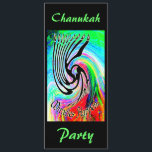 Wunder geschehen Chanukah Party Einladungen<br><div class="desc">Wunder geschehen. Ein bunter,  wirbelnder chanukiah (menorah) Entwurf für Chanukah. Ein schwarzes chanukiah und die Wörter "Wunder geschehen" gegen ein Wirbeln,  heller Strudel der Farbe. Ein jüdischer Entwurf für Chanukka-Geschenke. Kundenspezifische Einladungen - fügen Sie einfach Ihre eigenen Informationen in den zur Verfügung gestellten Räumen hinzu.</div>