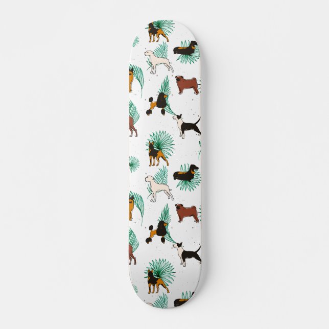 Wunder mit Pfoten, tropische Niedliche, raue Hunde Skateboard (Vorne)