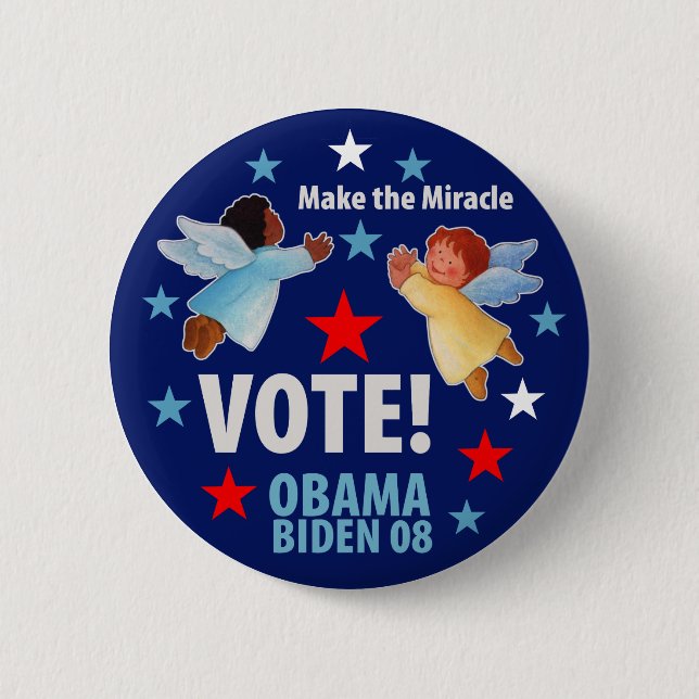 Wunder Obama Biden Button (Vorderseite)
