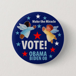 Wunder Obama Biden Button