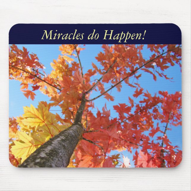 Wunder passieren! Mousepad Wunder Herbstbaum (Vorne)