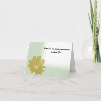 Wunder passieren täglich die Note Card Dankeskarte