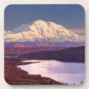 Wunder See und Berg Denali bei Sonnenaufgang Untersetzer