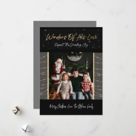 Wunder seiner Weihnachtskarte in der Liebe Feiertagskarte