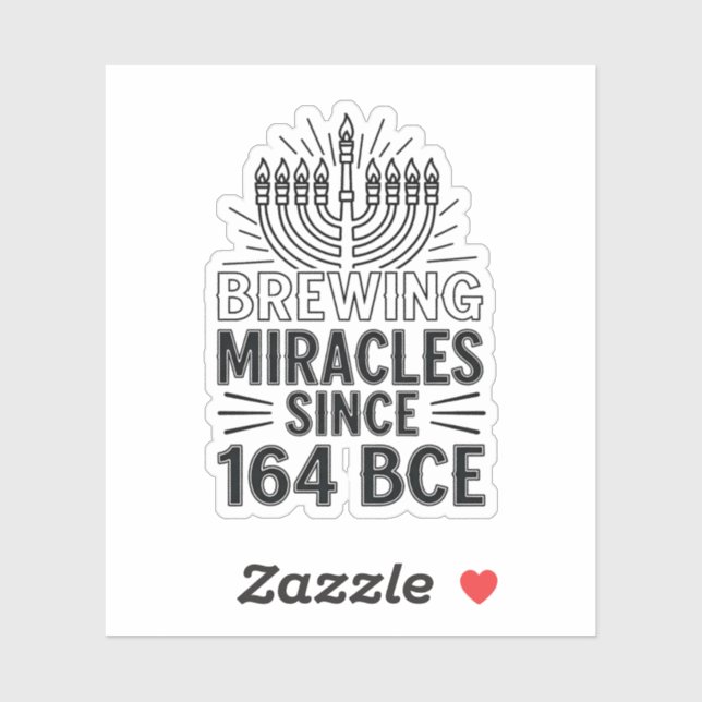 Wunder seit 164 v. u. Z. Hanukkah jüdisch Aufkleber (Blatt)
