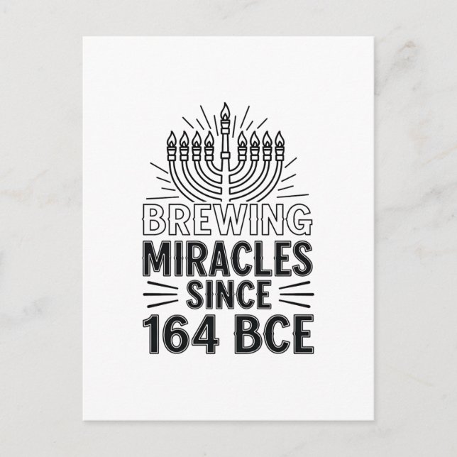 Wunder seit 164 v. u. Z. Hanukkah jüdisch Einladungspostkarte (Vorderseite)
