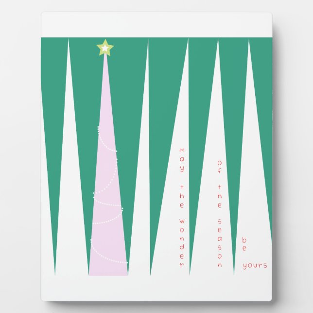 Wunder über den Weihnachtsbaum der Jahreszeit Fotoplatte (Vorderseite)