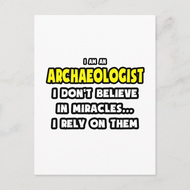 Wunder und Archäologen ... Funny Postkarte (Vorderseite)