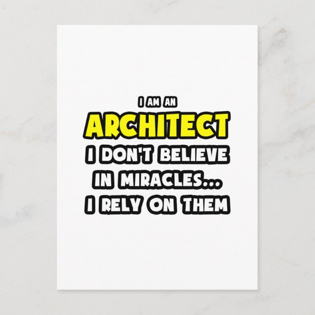 Wunder und Architekten ... Funny Postkarte (Vorderseite)