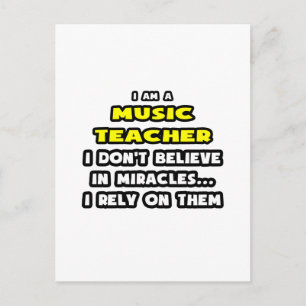 Wunder und Musiklehrer ... Funny Postkarte