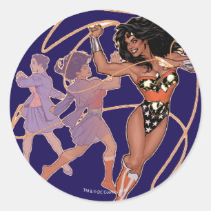 Wunder Woman Diana Prince Transformation Runder Aufkleber