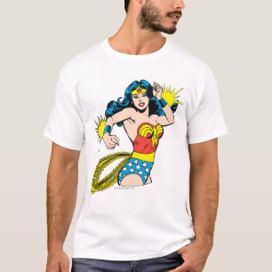 Wunder Woman-Drehung mit glühenden Wellen T-Shirt