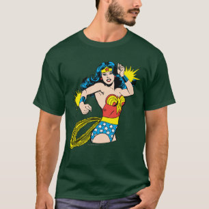Wunder Woman-Drehung mit glühenden Wellen T-Shirt