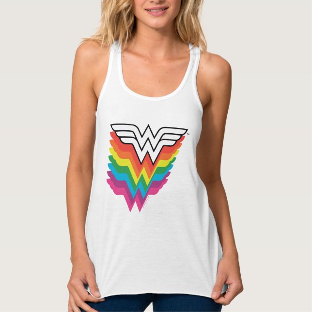 Wunder-Woman-Logo für Regenbogen Tank Top (Vorderseite)