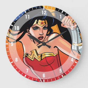 Wunder Woman mit Schwert - Teilnahme am Kampf Große Wanduhr