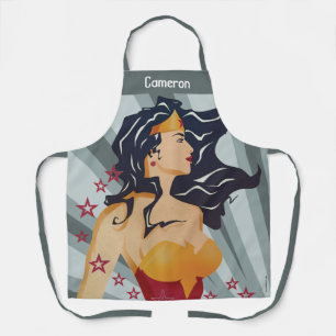 Wunder Woman Retro Profil Sunburge Schürze