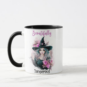 Wunderbar gefährliche Rosa-Blume Halloween Tasse