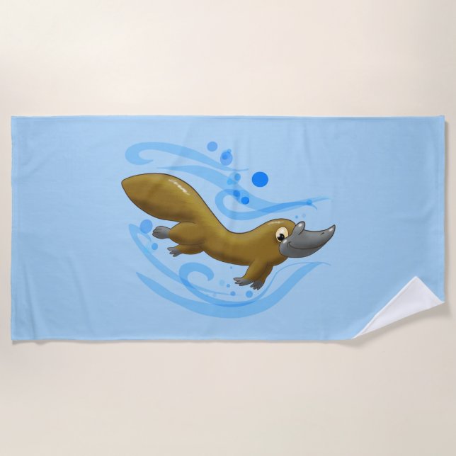 Wunderbar, Lithe Platypus Strandtuch (Vorderseite)