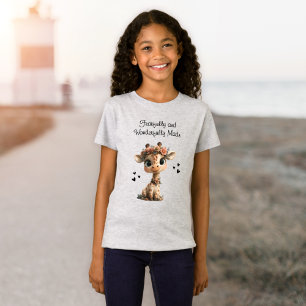 Wunderbar Made Giraffe Mädchen T-Shirt