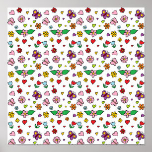 Wunderbare Blume Design Poster