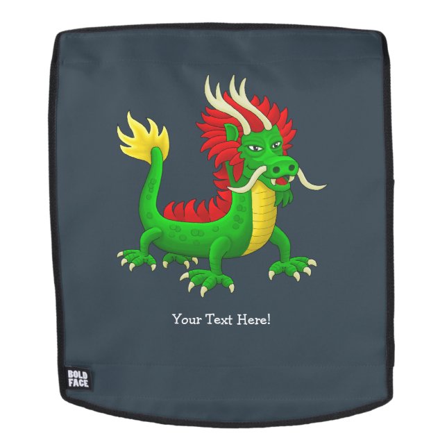 Wunderbare chinesische Drachenillustration  Rucksack (Abnehmbare Front)