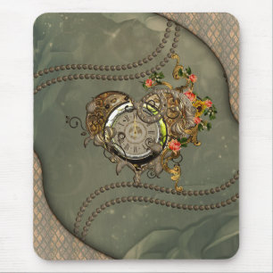 Wunderbare Dampfmaschinen-Uhr Mousepad