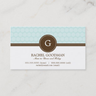 Wunderbare Dots MOMY Card / Personal Calling Card Telefonnummerkarte