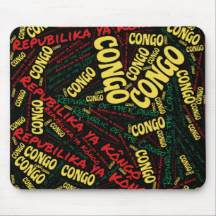 Wunderbare Flaggenfarben der Republik Kongo Mousepad