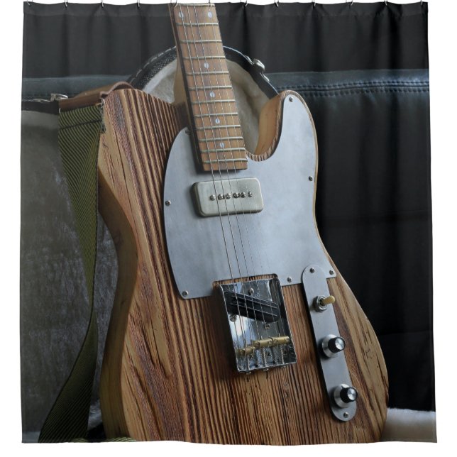 Wunderbare Gitarre Duschvorhang (Vorderseite)