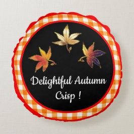 Wunderbare Herbstknackung Whimsikaler Blätter Rundes Kissen