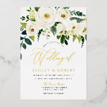 Wunderbare Hochzeit: Weiße blühende Blume Golden