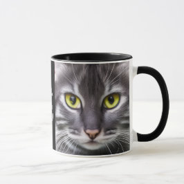 Wunderbare Katze im Portrait - personalisierbar Tasse