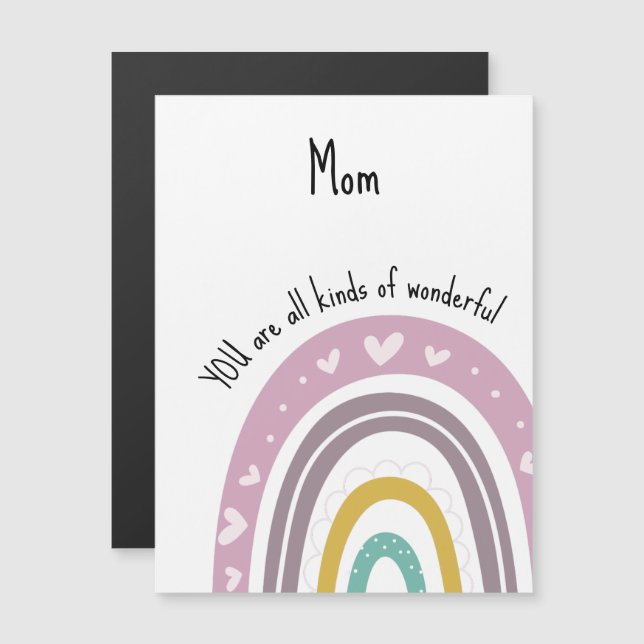 Wunderbare Mama Lila Herzrasen Magnetkarte (Vorne/Hinten)