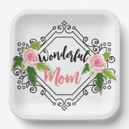 Wunderbare Mama Pappteller