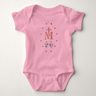 Wunderbare Medaille Unsere Lady of Grace Baby Body Strampler