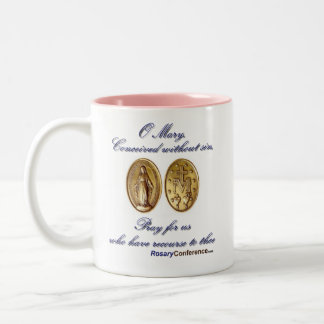 Wunderbare Medaillen-Gebets-Schale 2 Zweifarbige Tasse