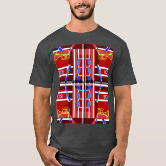 Wunderbare Musik Blaue Sommer-Vibes Geometrisch Ro T-Shirt