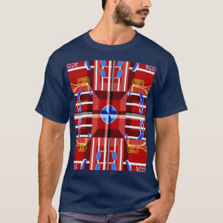 Wunderbare Musik Blaue Sommer-Vibes Geometrische R T-Shirt