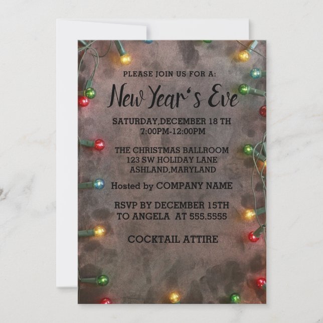 Wunderbare, Phantastische Bulben Neujahrseinladung Einladung (Vorderseite)