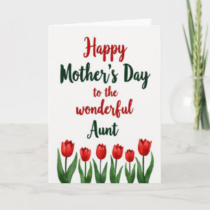 Wunderbare Tante Tulip Mutter Karte