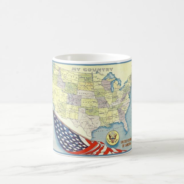 Wunderbare USA Map Tasse (Mittel)