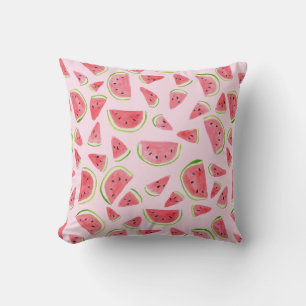 Wunderbare Wassermelonen verzieren Ihr Hausrosa Kissen