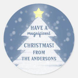 Wunderbare Weihnachten Runder Aufkleber