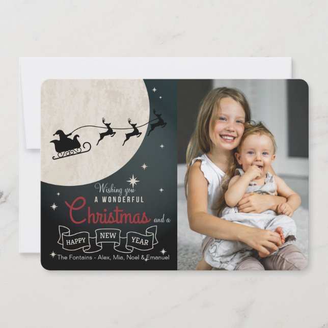 Wunderbare Weihnachtsfotokarte Feiertagskarte (Vorderseite)