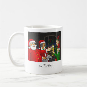 Wunderbare Weihnachtswerkstatt des Weihnachtsmanns Kaffeetasse