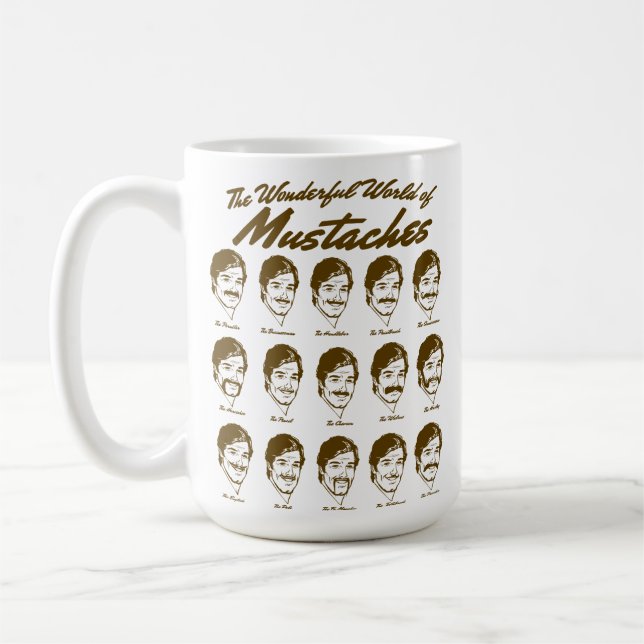 Wunderbare Welt der Schnurrbart-Tasse Kaffeetasse (Links)