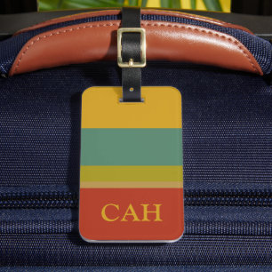 Wunderbare Welt-Palettenstreifen-Monogramm Gepäckanhänger