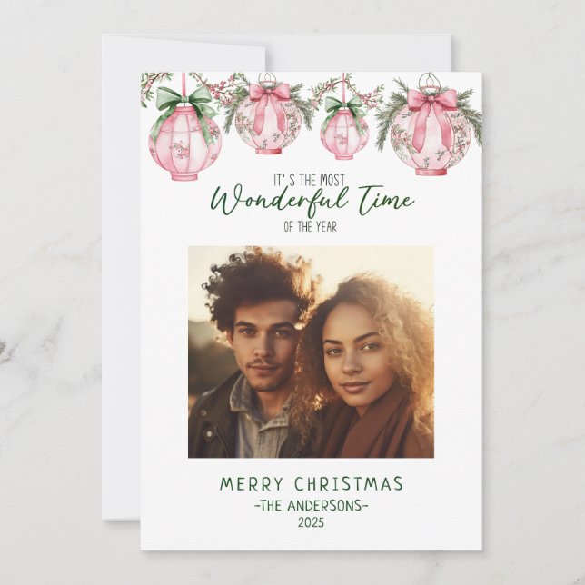 Wunderbare Zeit des Jahres Laterne Weihnachten (Vorderseite)