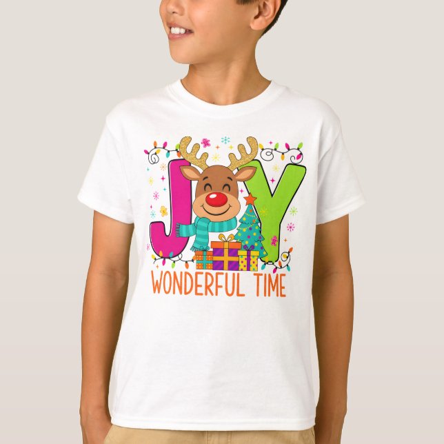 "Wunderbare Zeit Rentier Tee" T-Shirt (Vorderseite)