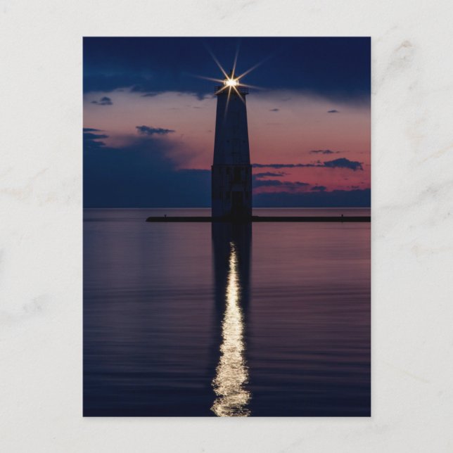 Wunderbarer Abend am Frankfort-Licht Postkarte (Vorderseite)